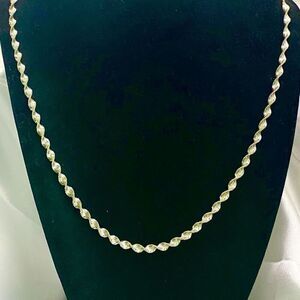 AOC Stunning 22” Twisted Sterling 925 Silver Necklace